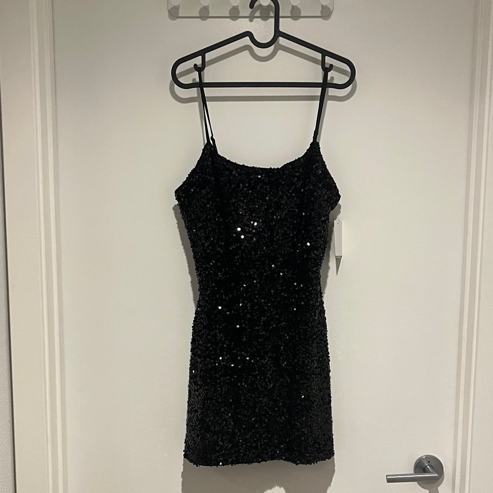 BP Sparkling Black Mini Dress